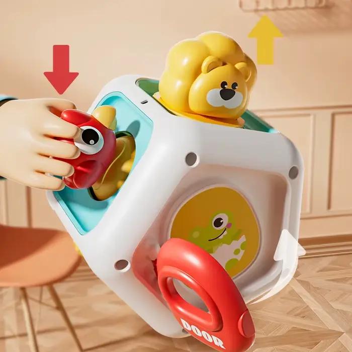 Jouets pour bébés, cube d'apprentissage, boîte à serrures, entraînement des capacités pratiques, développement de la motricité fine, jouets éducatifs Montessori pour enfants