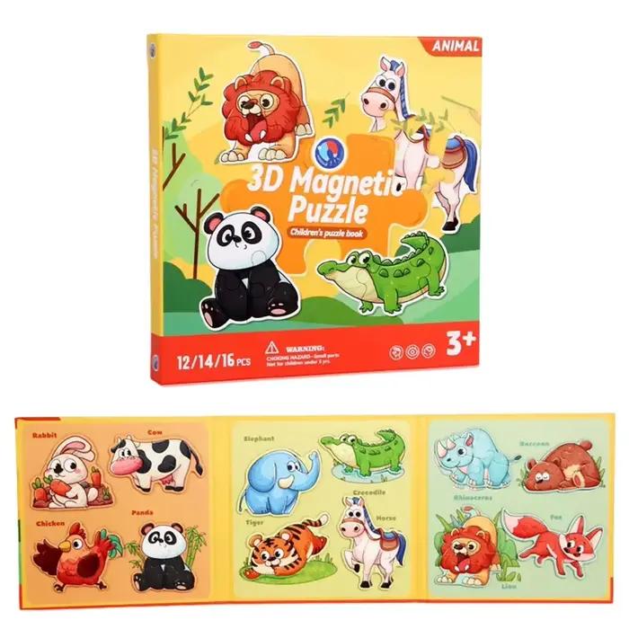 Puzzles magnétiques d'animaux dinosaures