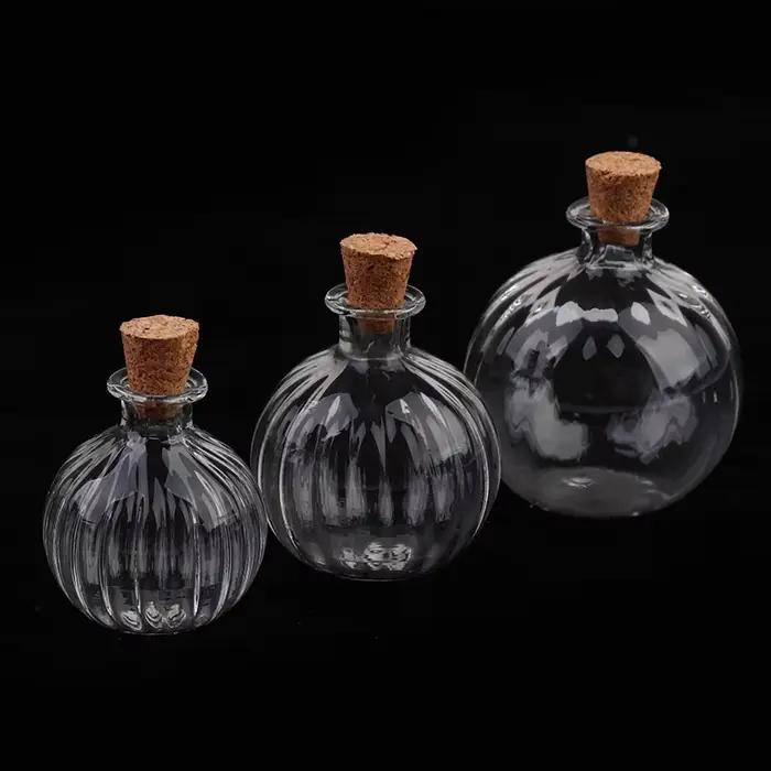 1/2/3/10PCS 1:12 Dollhouse Miniature Mini Bouteille En Verre Couvercle En Liège Rikiki Flacons Modèle Poupée Accessoires