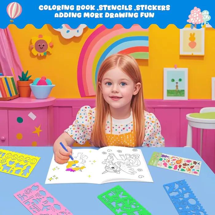 Jouets à dessiner licorne avec livre à colorier