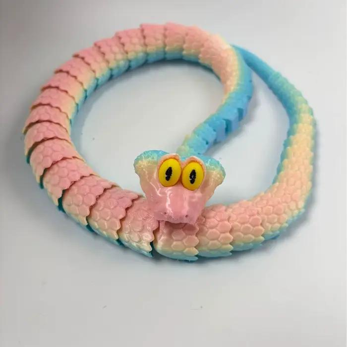 Nouveau Statue De serpent Zootopia 2 Gary De'Snake imprimée en 3D, jouet commun d'activité, modèle Animal serpent simulé, cadeau d'anniversaire pour enfants
