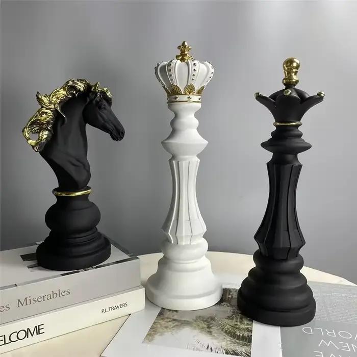 Figurine explorez ecs internationale en résine, sculpture intérieure du roi chevalier, décor de bureau à domicile, décoration de salon, rétro, 1 pièce