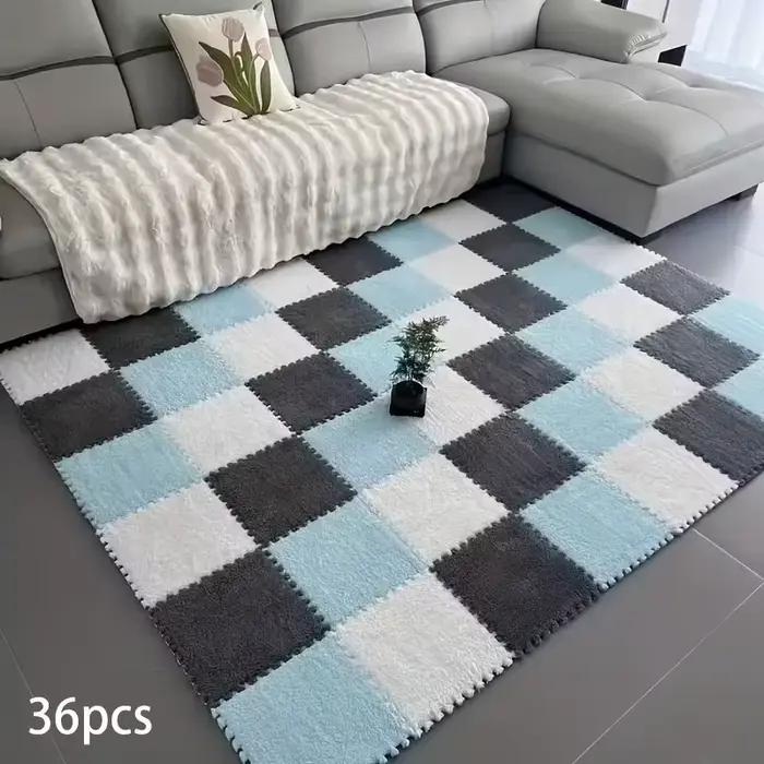 Tapis rampant pour bébé, 8/16 pièces, tapis en mousse peluche douce et moelleuse, sol antidérapant EVA, tapis d'activité pour tout-petits, adapté au salon