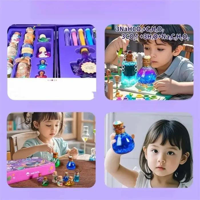 Petite potion de magicien, jouets de sorcier DIY pour enfants, expériences créatives, jouets décoratifs DIY, cadeau pour Noël/anniversaire/Halloween
