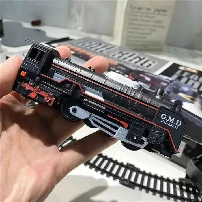 Coffret de train de simulation classique avec rails lumineux