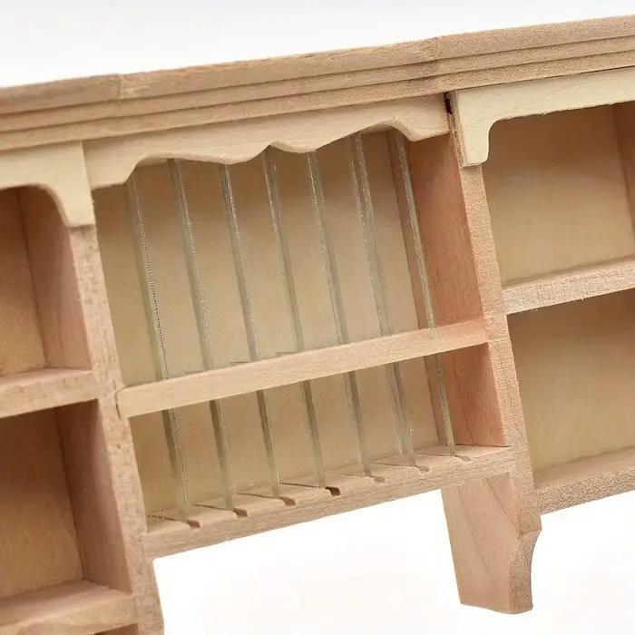 Armoire de rangement en bois amusante pour maison de poupée 1:12