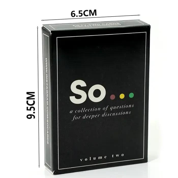 Jeu de cartes de conversation de haute qualité, questions de style spécial, jeu de société pour adultes et familles, idéal pour les soirées et les loisirs