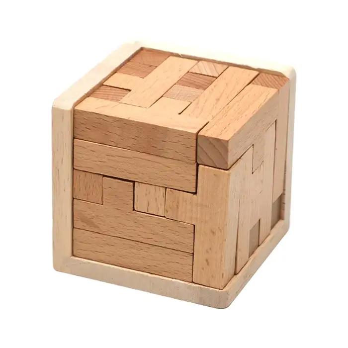 Puzzles 3D en bois avec 25 blocs en forme de T