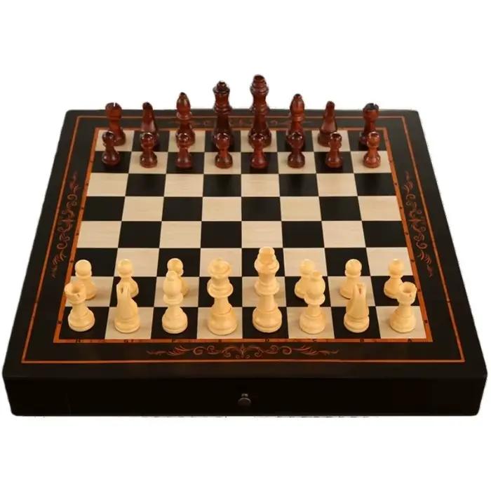 Échecs en bois de 24cm/9.45 pouces