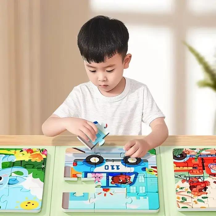 Puzzle magnétique pour enfants de 3 à 6 ans