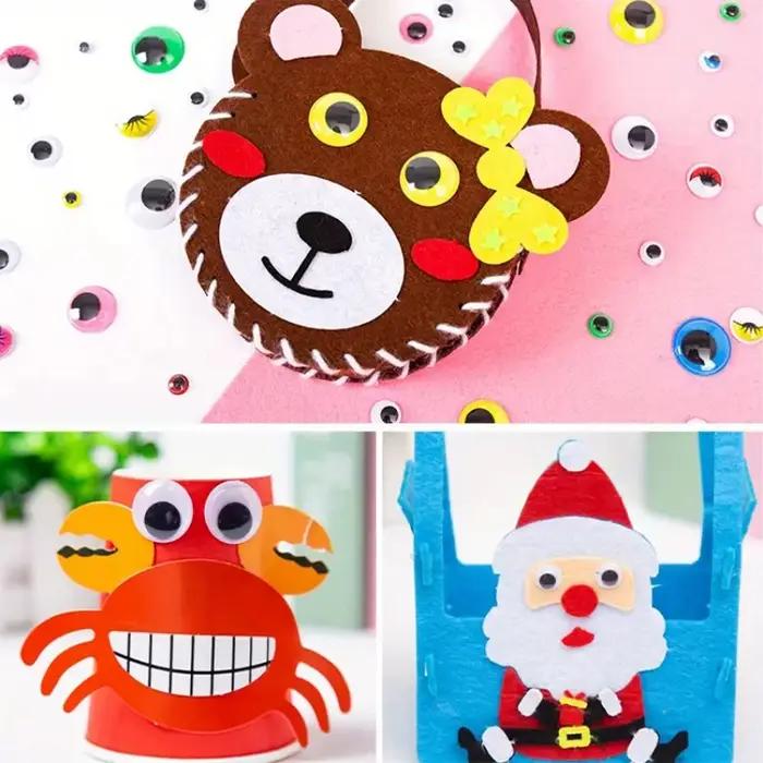 Accessoires de bricolage yeux mobiles auto-adhésifs 100 pièces 200 pièces 550 pièces pour scrapbooking poupées jouets faits à la main