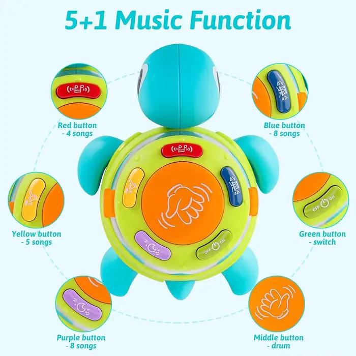 Jouet musical tortue crabe pour enfants