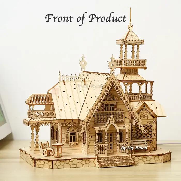 Puzzle 3D en bois, maison de Villa