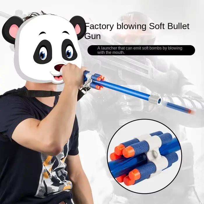 Lanceur de balles souples à souffler – Jeu créatif de fléchettes