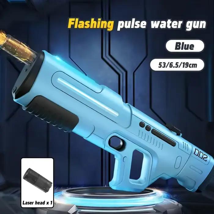 Pistolet à eau électrique à impulsion, jouet avec pulvérisation de feu, entièrement automatique, pour adultes, plage, piscine, bataille, tir, jouet de pulvérisation d'eau, nouvelle collection 2025