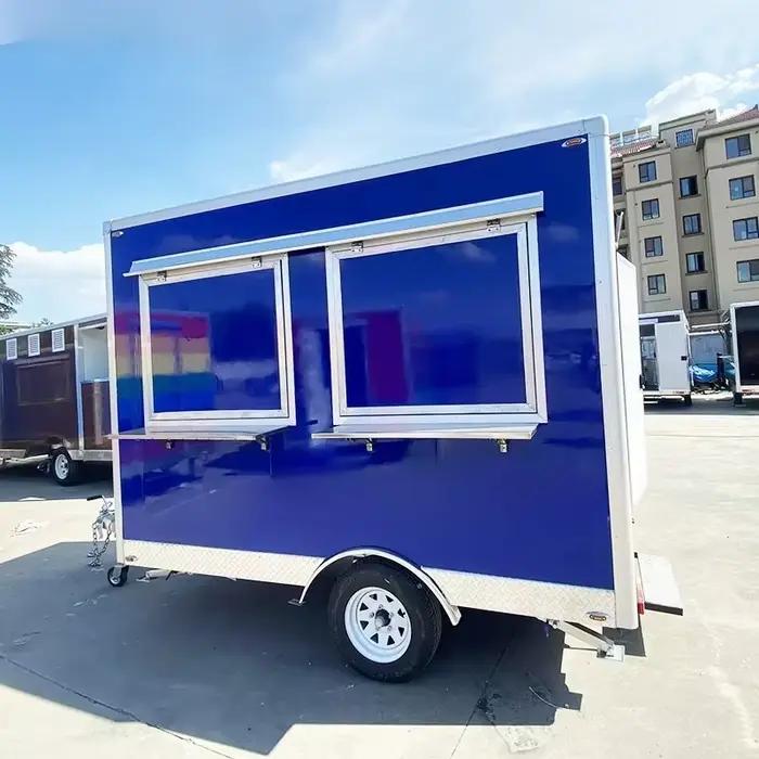 Chariot de restauration mobile multifonctionnel personnalisé 2025 avec machine à yogourt glacé intégrée, tout-en-un, en promotion