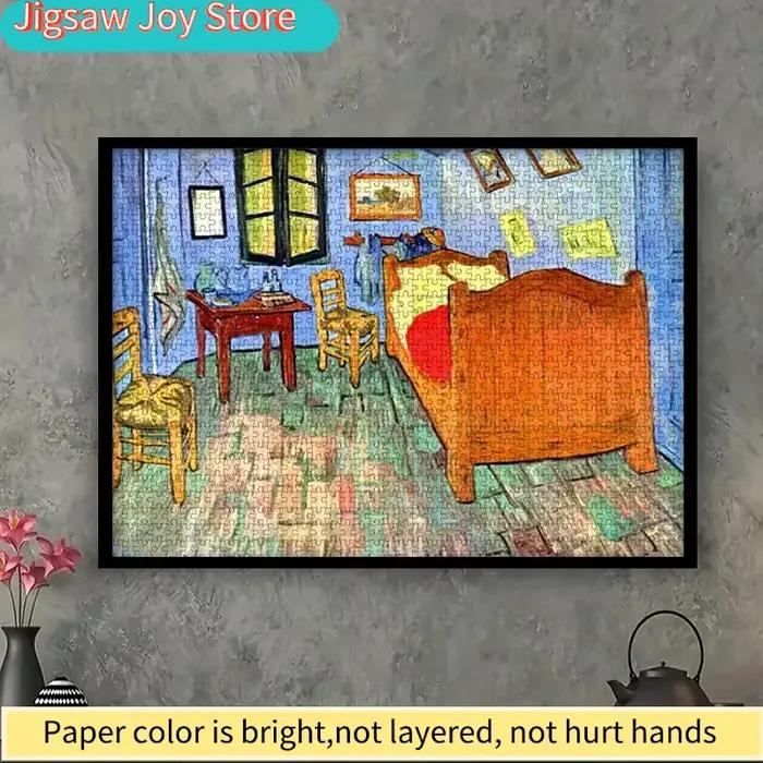 Puzzle sur le thème de la Chambre à coucher de Van Gogh - Carton blanc de haute qualité