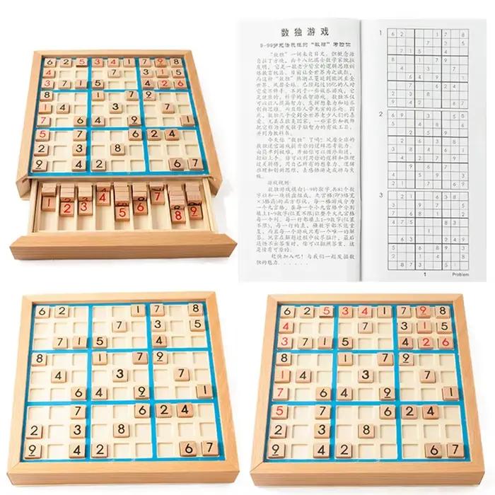 Sudoku mots croisés Montessori chiffres éducatifs en bois jeux de logique d'inference carré latin mathématiques Puzzles