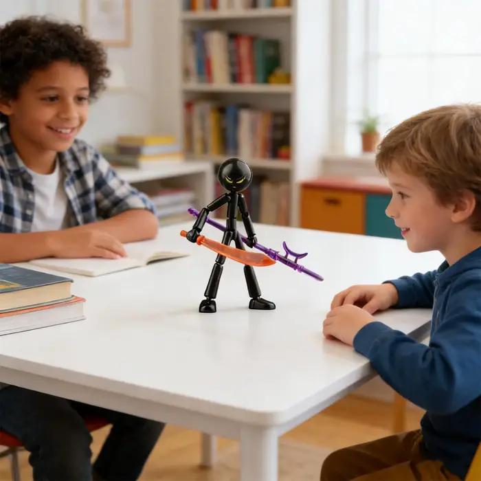 Kit de figurine articulée DIY StickMan avec armes et membres mobiles