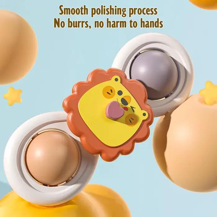 Jouet rotatif à ventouse pour enfant 14+, design animal et nature, matériel ABS sûr, cadeau d'anniversaire et de Noël, pour bain et voyage