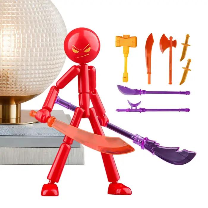 Kit de figurine articulée DIY StickMan avec armes et membres mobiles