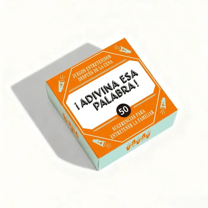 Jeu de société de devinettes de mots espagnols – 50 cartes de vocabulaire – Jeu