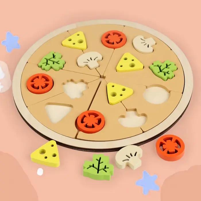 Simulation de Pizza en bois pour enfants