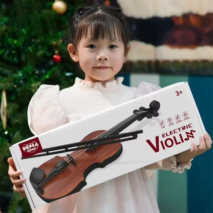 Jouet violon simulé, ornement musical, accessoire de performance musicale, jouet Montessori pour l'éducation précoce des filles, cadeau d'anniversaire pour enfants