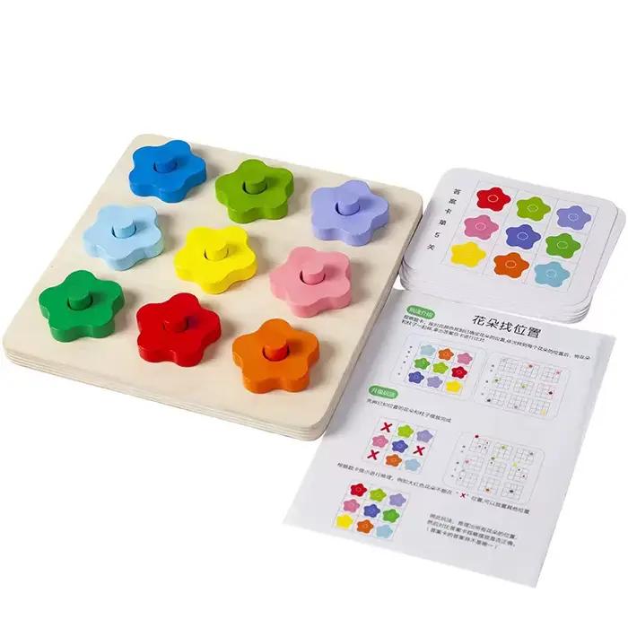 Jeu de découverte de fleurs en bois Border pour enfants