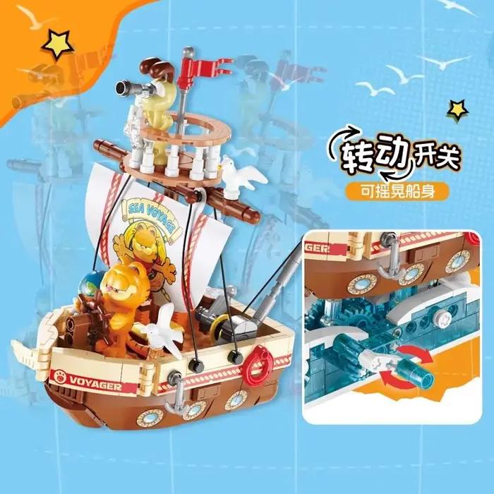 Garfield autour du monde série blocs de Construction assemblés ornements de dessin animé Puzzle Collection