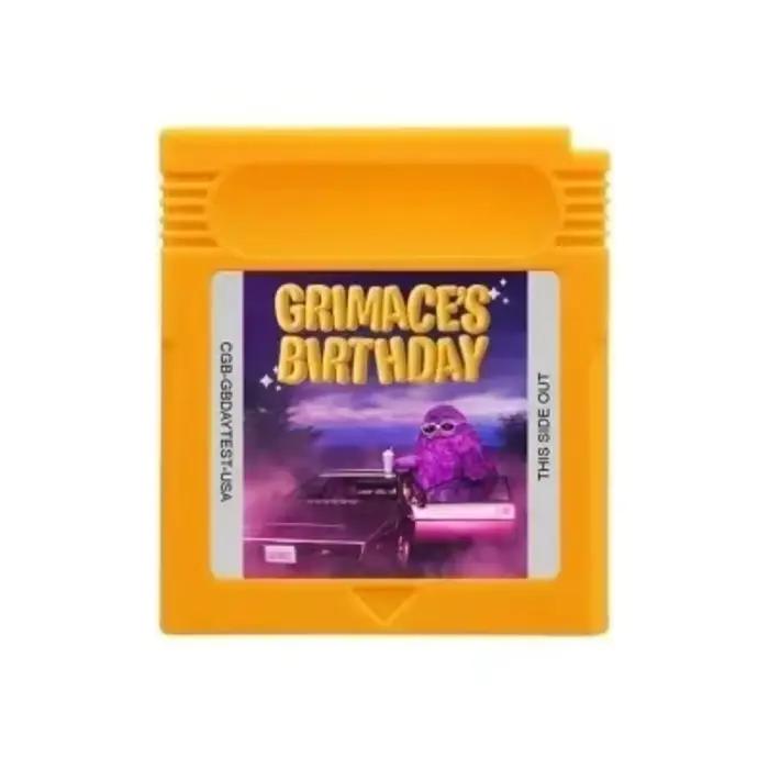 Cartouche de jeu Grimaces Birthday GBC, carte de console de jeu vidéo 16 bits, Crystal Clear Greenboy Creepy Black pour GBC/GBA