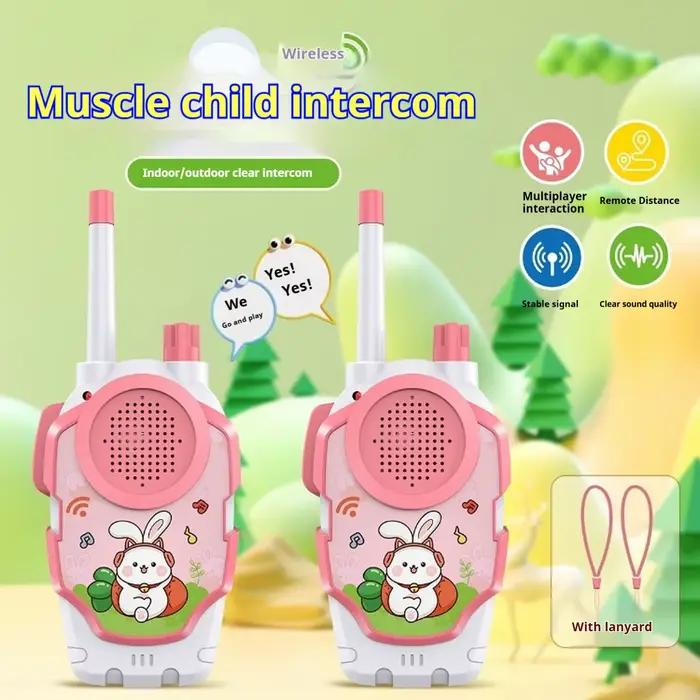 Talkie-walkie 2 pièces, jouets pour enfants, talkie-walkie sans fil, interaction parent-enfant, interaction d'amis, interphone, communication
