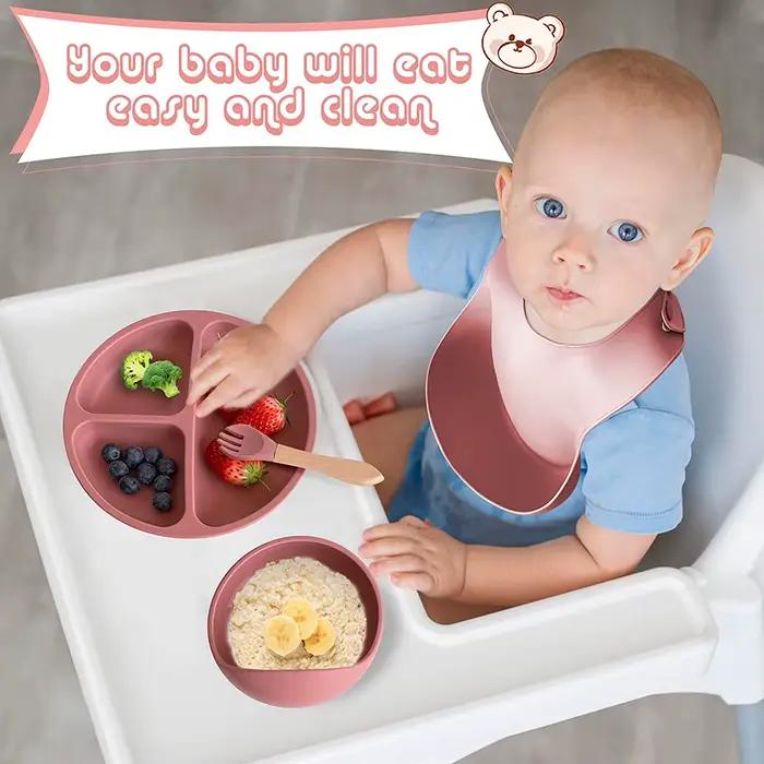 Ensemble de vaisselle en Silicone pour enfants