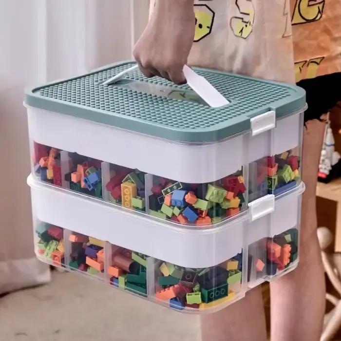 Boîte de rangement pour blocs de construction pour enfants