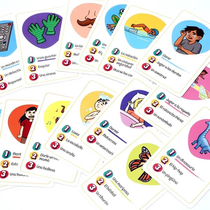 Generación Mimos Juego de Mesa Familiar Divertido con 400 Mímicas para Enfants et Adultos