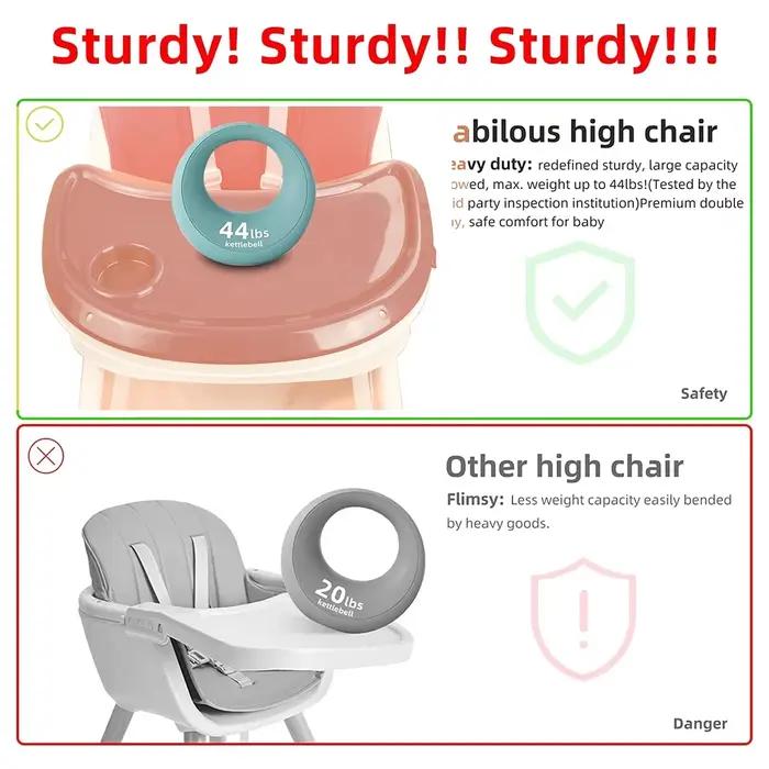 Chaise haute pliable 4 en 1 pour bébé