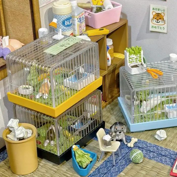 Ensemble de boulangerie miniature 1:12 : Mini-pains Ours et Lapin