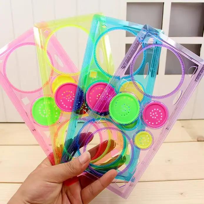 Règle Spirographe en plastique JOKEJOLLY pour enfants planche à dessin éducative multicolore occasions spéciales