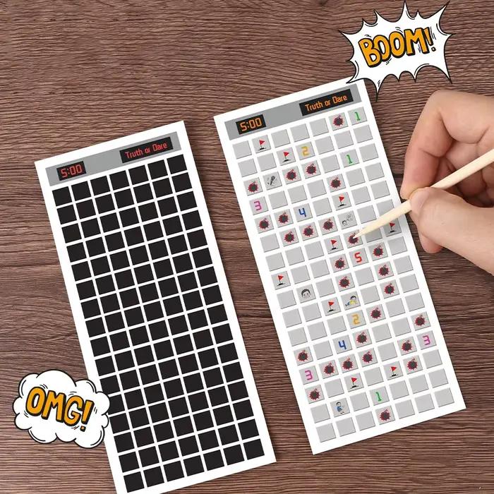 Jeu de Minesweeper, peinture à gratter