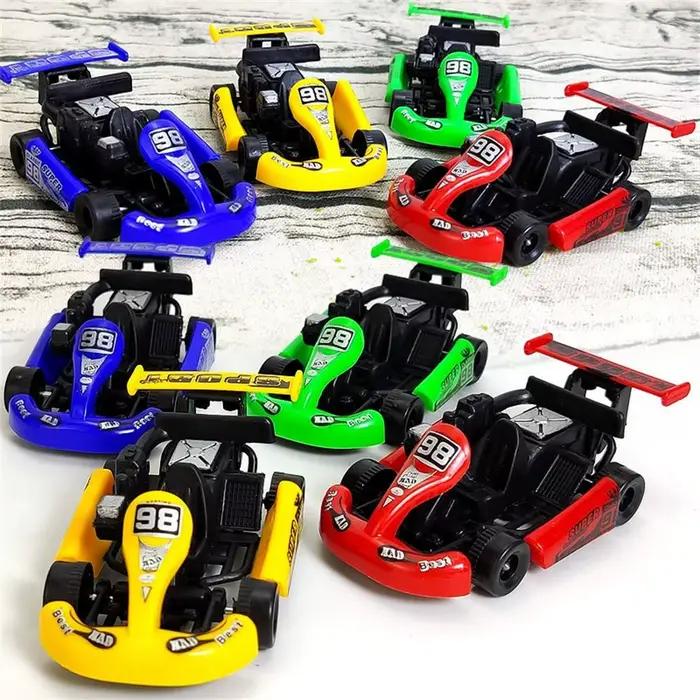 Enfants cadeau quatre roues retirer voiture véhicule jouet coloré modèle de course Kart dessin animé