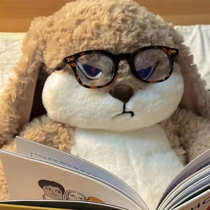 Lapin en peluche à longues oreilles pour enfants