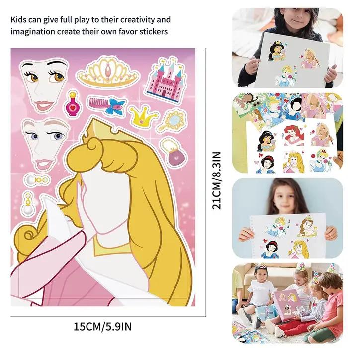 Autocollants de puzzle Disney Princesses mignonnes