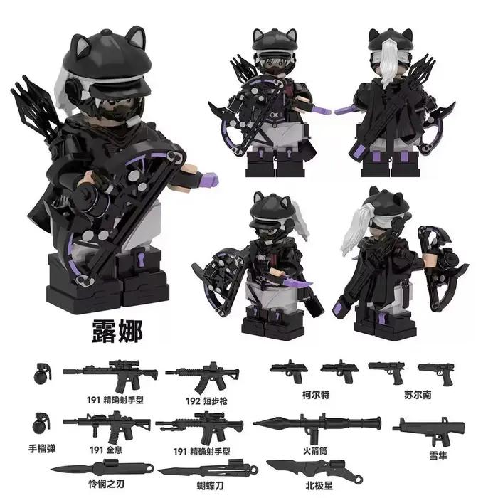 Jeu de construction Delta Special Forces, figurines miniatures Wei Long, jouets de construction, cadeaux populaires, blocs de construction faits à la main