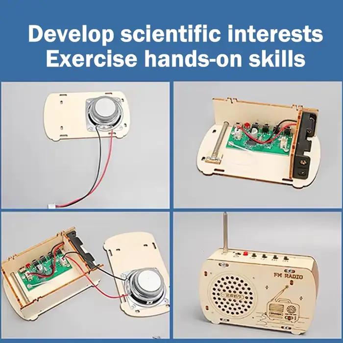 Kit Radio en Bois DIY Rétro FM – Jouet Éducatif STEM