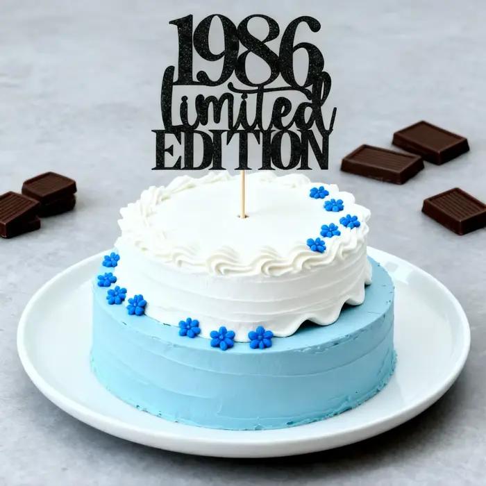 Décoration de gâteau édition limitée 1986, 40e anniversaire, joyeux anniversaire, pour hommes et femmes, 40 ans, fait main