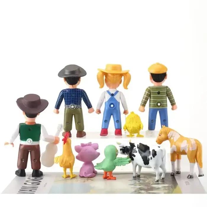 Figurines d'action de la ferme heureuse pour enfants