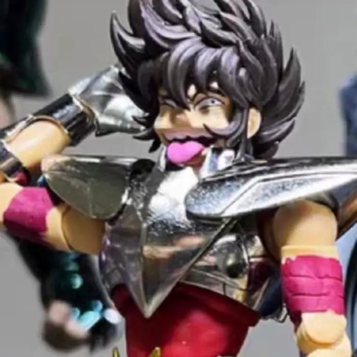 Sculpture de visage drôle Saint Seiya Pegasus, modèle d'ornement en Stock