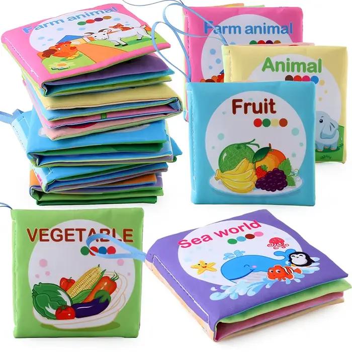 Livre en tissu doux pour nouveau-nés de 0 à 12 mois