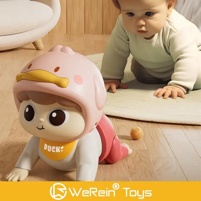 Jouet musical éducatif pour nourrissons et tout-petits - Poupée rampante pour un temps de jeu