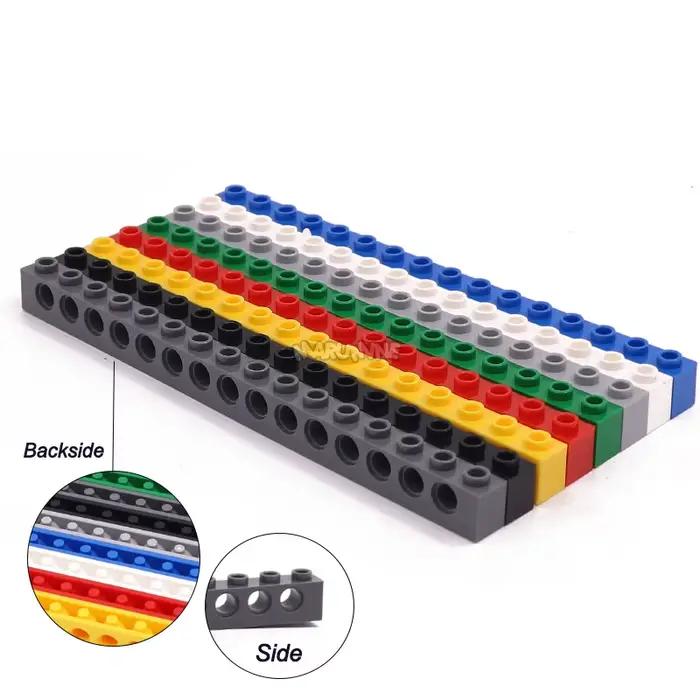 MARUMINE 3703 briques 1x16 bielle épaisse avec trous pièces MOC Construction robotique mécatronique accessoires 10